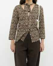 Load image into Gallery viewer, Modern x Brown, Beige Patterned Pearl Beaded Top (S-L)