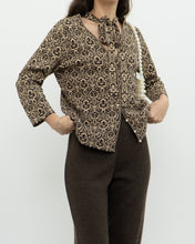 Load image into Gallery viewer, Modern x Brown, Beige Patterned Pearl Beaded Top (S-L)