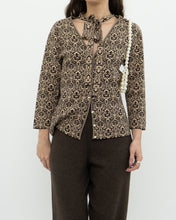 Load image into Gallery viewer, Modern x Brown, Beige Patterned Pearl Beaded Top (S-L)