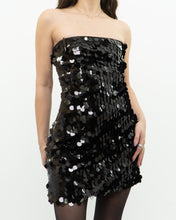 Load image into Gallery viewer, 12TH TRIBE x Black Strapless Sequin Dress (S, M)