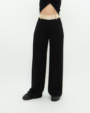 Load image into Gallery viewer, Vintage x Black, Beige Silk Flowy Pant (S, M)