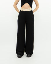 Load image into Gallery viewer, Vintage x Black, Beige Silk Flowy Pant (S, M)