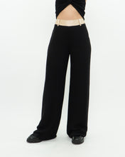 Load image into Gallery viewer, Vintage x Black, Beige Silk Flowy Pant (S, M)