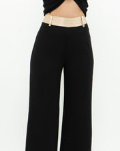 Load image into Gallery viewer, Vintage x Black, Beige Silk Flowy Pant (S, M)