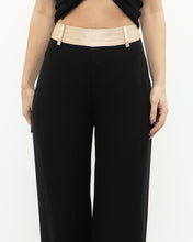 Load image into Gallery viewer, Vintage x Black, Beige Silk Flowy Pant (S, M)