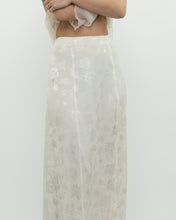 Load image into Gallery viewer, WILFRED x Cream Floral Satin Midi Skirt (S, M)