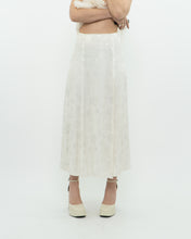 Load image into Gallery viewer, WILFRED x Cream Floral Satin Midi Skirt (S, M)