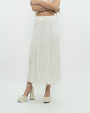 Load image into Gallery viewer, WILFRED x Cream Floral Satin Midi Skirt (S, M)