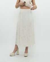 Load image into Gallery viewer, WILFRED x Cream Floral Satin Midi Skirt (S, M)