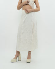 Load image into Gallery viewer, WILFRED x Cream Floral Satin Midi Skirt (S, M)