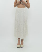 Load image into Gallery viewer, WILFRED x Cream Floral Satin Midi Skirt (S, M)