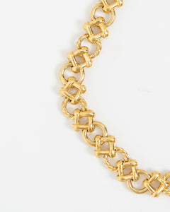 Vintage x Chunky Gold Bracelet, Necklace Set