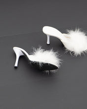 Load image into Gallery viewer, Vintage x La Senza White Feather Stilettos (8.5, 9)