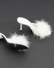 Load image into Gallery viewer, Vintage x La Senza White Feather Stilettos (8.5, 9)