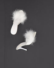 Load image into Gallery viewer, Vintage x La Senza White Feather Stilettos (8.5, 9)