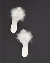 Load image into Gallery viewer, Vintage x La Senza White Feather Stilettos (8.5, 9)