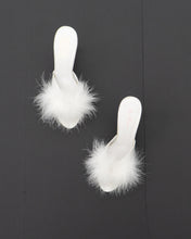 Load image into Gallery viewer, Vintage x La Senza White Feather Stilettos (8.5, 9)