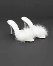 Load image into Gallery viewer, Vintage x La Senza White Feather Stilettos (8.5, 9)