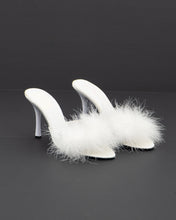 Load image into Gallery viewer, Vintage x La Senza White Feather Stilettos (8.5, 9)