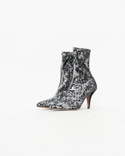 Load image into Gallery viewer, VALENTINO x Silver, Black Sequin Boots (6, 6.5)