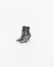 Load image into Gallery viewer, VALENTINO x Silver, Black Sequin Boots (6, 6.5)