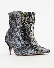 Load image into Gallery viewer, VALENTINO x Silver, Black Sequin Boots (6, 6.5)