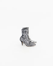 Load image into Gallery viewer, VALENTINO x Silver, Black Sequin Boots (6, 6.5)