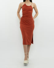 Load image into Gallery viewer, DYNAMITE x Orange Cutout Cinched Midi Dress (XS, S)