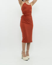 Load image into Gallery viewer, DYNAMITE x Orange Cutout Cinched Midi Dress (XS, S)