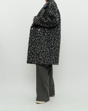 Load image into Gallery viewer, MICHAEL KORS x Grey Leopard Fuzzy Wool-Blend Jacket (XS-M)