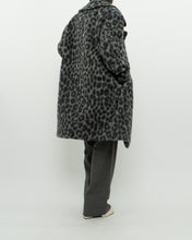 Load image into Gallery viewer, MICHAEL KORS x Grey Leopard Fuzzy Wool-Blend Jacket (XS-M)