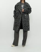 Load image into Gallery viewer, MICHAEL KORS x Grey Leopard Fuzzy Wool-Blend Jacket (XS-M)