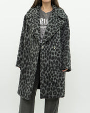 Load image into Gallery viewer, MICHAEL KORS x Grey Leopard Fuzzy Wool-Blend Jacket (XS-M)