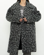 Load image into Gallery viewer, MICHAEL KORS x Grey Leopard Fuzzy Wool-Blend Jacket (XS-M)