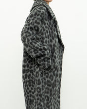 Load image into Gallery viewer, MICHAEL KORS x Grey Leopard Fuzzy Wool-Blend Jacket (XS-M)