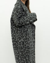 Load image into Gallery viewer, MICHAEL KORS x Grey Leopard Fuzzy Wool-Blend Jacket (XS-M)