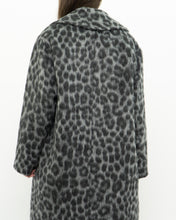 Load image into Gallery viewer, MICHAEL KORS x Grey Leopard Fuzzy Wool-Blend Jacket (XS-M)