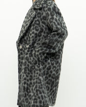 Load image into Gallery viewer, MICHAEL KORS x Grey Leopard Fuzzy Wool-Blend Jacket (XS-M)