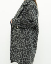 Load image into Gallery viewer, MICHAEL KORS x Grey Leopard Fuzzy Wool-Blend Jacket (XS-M)