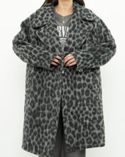 Load image into Gallery viewer, MICHAEL KORS x Grey Leopard Fuzzy Wool-Blend Jacket (XS-M)