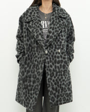 Load image into Gallery viewer, MICHAEL KORS x Grey Leopard Fuzzy Wool-Blend Jacket (XS-M)