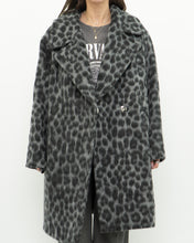 Load image into Gallery viewer, MICHAEL KORS x Grey Leopard Fuzzy Wool-Blend Jacket (XS-M)