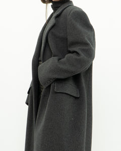 Vintage x BOULEVARD CLUB Dark Grey Wool Dress Coat (XS-L)