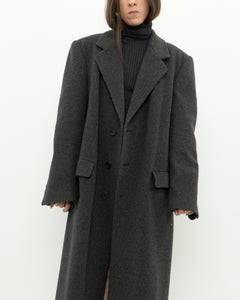 Vintage x BOULEVARD CLUB Dark Grey Wool Dress Coat (XS-L)