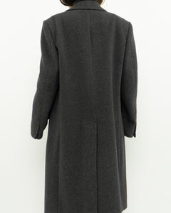 Vintage x BOULEVARD CLUB Dark Grey Wool Dress Coat (XS-L)