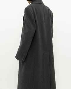 Vintage x BOULEVARD CLUB Dark Grey Wool Dress Coat (XS-L)