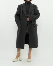 Load image into Gallery viewer, Vintage x BOULEVARD CLUB Dark Grey Wool Dress Coat (XS-L)