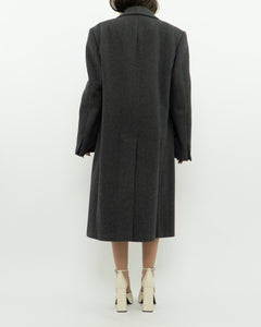 Vintage x BOULEVARD CLUB Dark Grey Wool Dress Coat (XS-L)