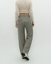 Load image into Gallery viewer, Vintage x JULIA BERGOVICH Green Silk Cargo Pant (S)