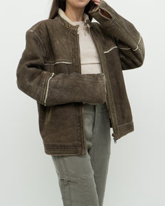 Vintage x Made in Turkey x DIESEL Faded Leather Sherpa Jacket (S-L)